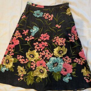Anne Klein Sequin Embellished Floral Skirt NEW
